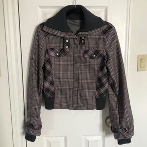 Plaid Biker Jacket